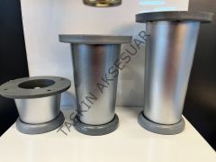 Ufo Plastik Ayak 5-8-10-12cm Gri Ayarlı Modern Mobilya Ayağı Banyo Mutfak Dolap