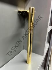 Slide Sng Metal Ayak 14-20-25cm Antın Uzun Tapa Kısa Pabuç Modern Mobilya Ayağı Koltuk Dolap Komidin Tv Ünite Şifonyer Kitaplık Puf Gold