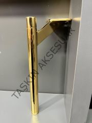 Slide Sng Metal Ayak 14-20-25cm Antın Uzun Tapa Kısa Pabuç Modern Mobilya Ayağı Koltuk Dolap Komidin Tv Ünite Şifonyer Kitaplık Puf Gold