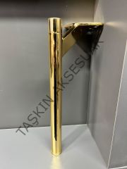 Slide Sng Metal Ayak 14-20-25cm Antın Uzun Tapa Kısa Pabuç Modern Mobilya Ayağı Koltuk Dolap Komidin Tv Ünite Şifonyer Kitaplık Puf Gold