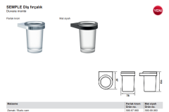 Hafele SEMPLE Diş fırçalık Duvara monte