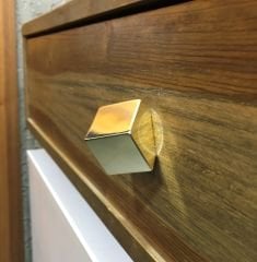 Cube Metal Düğme Kulp Gold Modern Altın Mobilya Kulbu Dolap Çekmece Kapak Tv Ünite Komidin