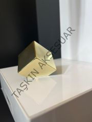 Cube Metal Düğme Kulp Gold Modern Altın Mobilya Kulbu Dolap Çekmece Kapak Tv Ünite Komidin