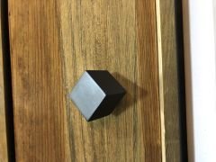 ﻿Kms Cube Metal Düğme Kulp Mat Siyah Modern Mobilya Kulbu