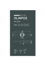 Emaks Olimpos Metal Kulp Gold 32mm Modern Altın Mobilya Kulbu