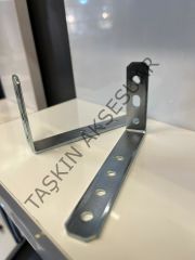 Metal L Gönye 16x52x100mm 7 Delikli 6no Köşebent Bağlantı Aparatı Korniş Demiri Mobilya Dolap