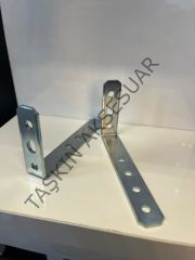 Metal L Gönye 16x52x100mm 7 Delikli 6no Köşebent Bağlantı Aparatı Korniş Demiri Mobilya Dolap