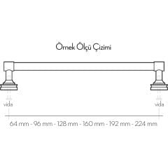 Olivin Metal Kulp Krom 96-192mm Modern Gümüş Mobilya Kulbu Çekmece Doalp Kapak Tv Ünite Modern Mobilya Kulbu