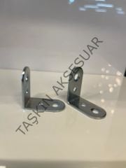 Metal L Gönye 15x27x27mm 4 Delikli 24no Köşebent Dolap Bağlantı Aparatı Mobilya Demir