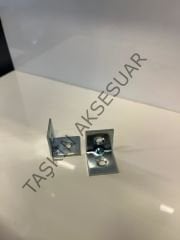 Metal L Gönye 16x16x16mm 2 Delikli 1no Köşebent Bağlantı Aparatı Demiri Mobilya Dolap