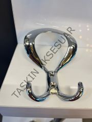 Üçgen Metal Askılık Büyük Portmanto Askısı Krom Dolap Modern Mobilya Vestiyer Askı