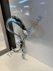 Üçgen Metal Askılık Büyük Portmanto Askısı Krom Dolap Modern Mobilya Vestiyer Askı