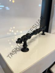 Ada Metal Kulp 128-160mm Mat Siyah Dolap Kapak Çekmece Komidin Tv Ünite Modern Mobilya Kulbu
