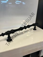 Ada Metal Kulp 128-160mm Mat Siyah Dolap Kapak Çekmece Komidin Tv Ünite Modern Mobilya Kulbu
