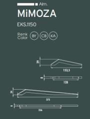 Emaks Mimoza Metal Kulp Mat Siyah 128-256mm Modern Mobilya Kulbu