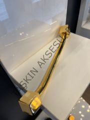 Emaks Lorenzo Metal Kulp Gold 96-128-192mm Modern Altın Mobilya Kulbu Dolap Çekmece Kapak Tv Ünite Komidin Şifonyer
