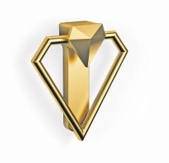 Emaks Diamond Metal Kulp Gold 64mm Modern Altın Mobilya Kulbu