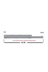 Tandem Slide Ray 30-35-40-45-50cm Kısa Açılım Çekmece Rayı 18mm