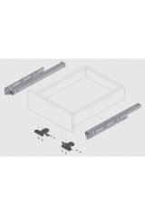 Tandem Slide Ray 30-35-40-45-50cm Kısa Açılım Çekmece Rayı 18mm