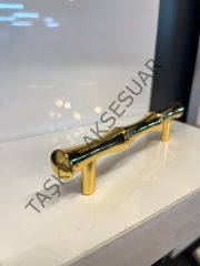 Lüx Bambu Metal Kulp 96-128-160-224mm Altın Dolap Kapak Çekmece Komidin Tv Ünite Modern Mobilya Kulbu Gold