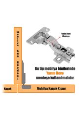 Master Frenli Menteşe Düz Yarım Tam Deve Boynu Pistonlu Mobilya Menteşesi