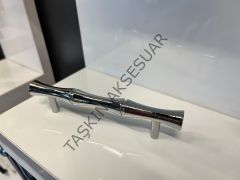 Lüx Bambu Metal Kulp 96-128-160-224mm Krom Dolap Kapak Çekmece Komidin Tv Ünite Modern Mobilya Kulbu