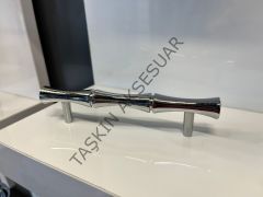 Lüx Bambu Metal Kulp 96-128-160-224mm Krom Dolap Kapak Çekmece Komidin Tv Ünite Modern Mobilya Kulbu