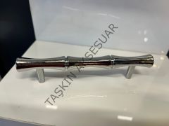 Lüx Bambu Metal Kulp 96-128-160-224mm Krom Dolap Kapak Çekmece Komidin Tv Ünite Modern Mobilya Kulbu