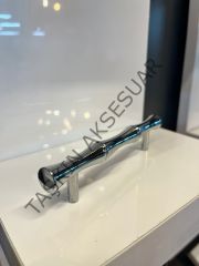 Lüx Bambu Metal Kulp 96-128-160-224mm Krom Dolap Kapak Çekmece Komidin Tv Ünite Modern Mobilya Kulbu