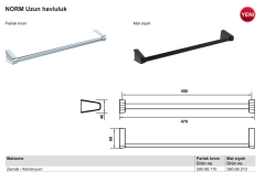 Hafele NORM Havluluk 450 mm