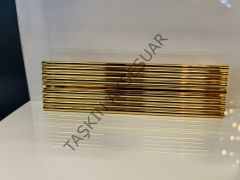 Varna Metal Kulp 32-128mm Altın Dolap Kapak Çekmece Komidin Tv Ünite Modern Mobilya Kulbu Gold Çizgili