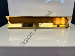 Varna Metal Kulp 32-128mm Altın Dolap Kapak Çekmece Komidin Tv Ünite Modern Mobilya Kulbu Gold Çizgili