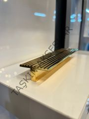 Varna Metal Kulp 32-128mm Altın Dolap Kapak Çekmece Komidin Tv Ünite Modern Mobilya Kulbu Gold Çizgili