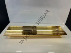 Varna Metal Kulp 32-128mm Altın Dolap Kapak Çekmece Komidin Tv Ünite Modern Mobilya Kulbu Gold Çizgili