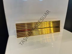 Varna Metal Kulp 32-128mm Altın Dolap Kapak Çekmece Komidin Tv Ünite Modern Mobilya Kulbu Gold Çizgili