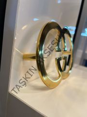Emaks Otto Metal Kulp Gold 128mm Modern Altın Mobilya Kulbu