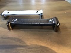 Emaks Datça Metal Derili Kulp 32-128mm Modern Mobilya Kulbu Krom Borda Kahve