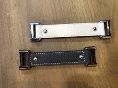 Emaks Datça Metal Derili Kulp 32-128mm Modern Mobilya Kulbu Krom Borda Kahve