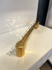 Venedik Metal Kulp 128mm Mat Altın Modern Mobilya Kulbu Dolap Çekmece Kapak Tv Ünite Komidin Şifonyer