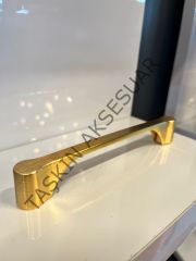 Venedik Metal Kulp 128mm Mat Altın Modern Mobilya Kulbu Dolap Çekmece Kapak Tv Ünite Komidin Şifonyer