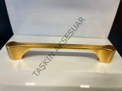 Venedik Metal Kulp 128mm Mat Altın Modern Mobilya Kulbu Dolap Çekmece Kapak Tv Ünite Komidin Şifonyer