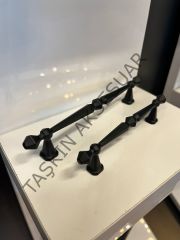 Napoli Metal Kulp 96-128-160mm Mat Siyah Dolap Kapak Çekmece Komidin Tv Ünite Modern Mobilya Kulbu