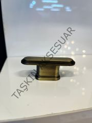 Allegra Metal Düğme Kulp Antik Sarı Dolap Kapak Çekmece Komidin Tv Ünite Modern Mobilya Kulbu Tek Delikli