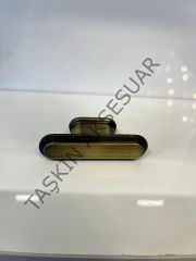 Allegra Metal Düğme Kulp Antik Sarı Dolap Kapak Çekmece Komidin Tv Ünite Modern Mobilya Kulbu Tek Delikli