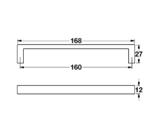 Hafele BROCKE Mobilya Kulpu 160mm