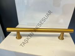 Prag Metal Kulp 128-160mm Mat Altın Dolap Kapak Çekmece Komidin Tv Ünite Modern Mobilya Kulbu