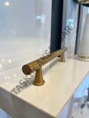 Prag Metal Kulp 128-160mm Mat Altın Dolap Kapak Çekmece Komidin Tv Ünite Modern Mobilya Kulbu
