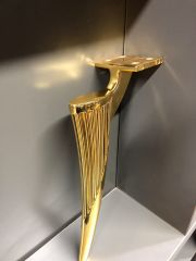 Regulus Metal Ayak 16-25cm Altın Renk Koltuk Kanepe Dolap Tv Ünite Modern Mobilya Ayağı Gold