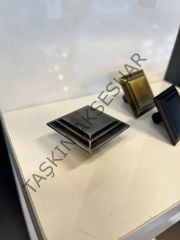 Piramit Metal Düğme Kulp Antik Sarı - Krom - Altın - Mat Siyah - Antik Gümüş - Bronz - Antik Bakır Modern Mobilya Kulbu Dolap Çekmece Kapak Tv Ünite Komidin Şifonyer Tek Delikli