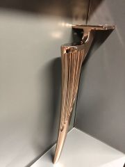 Regulus Metal Ayak 25cm Bronz Renk Koltuk Kanepe Dolap Tv Ünite Modern Mobilya Ayağı Puf